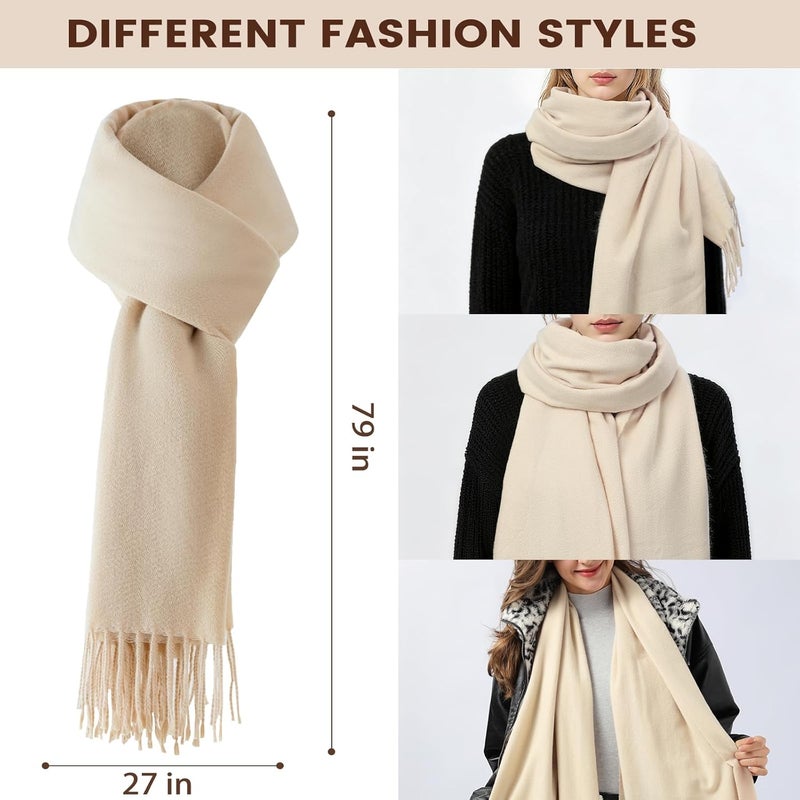 Premillow Women Winter Hat Beanie+Long Scarf+Touch Screen Gloves Set, Warm Clothes Set with Knit Fleece Lined for Women/Men Winter - Image 5